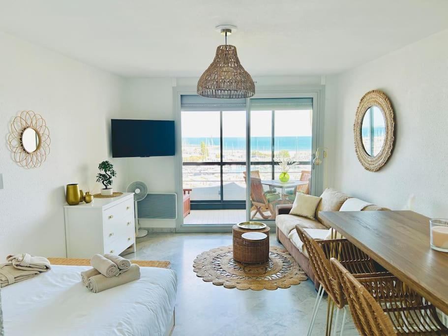 Studio Chic & Cosy Vue Mer, Clim, Parking La Grande Motte Ngoại thất bức ảnh