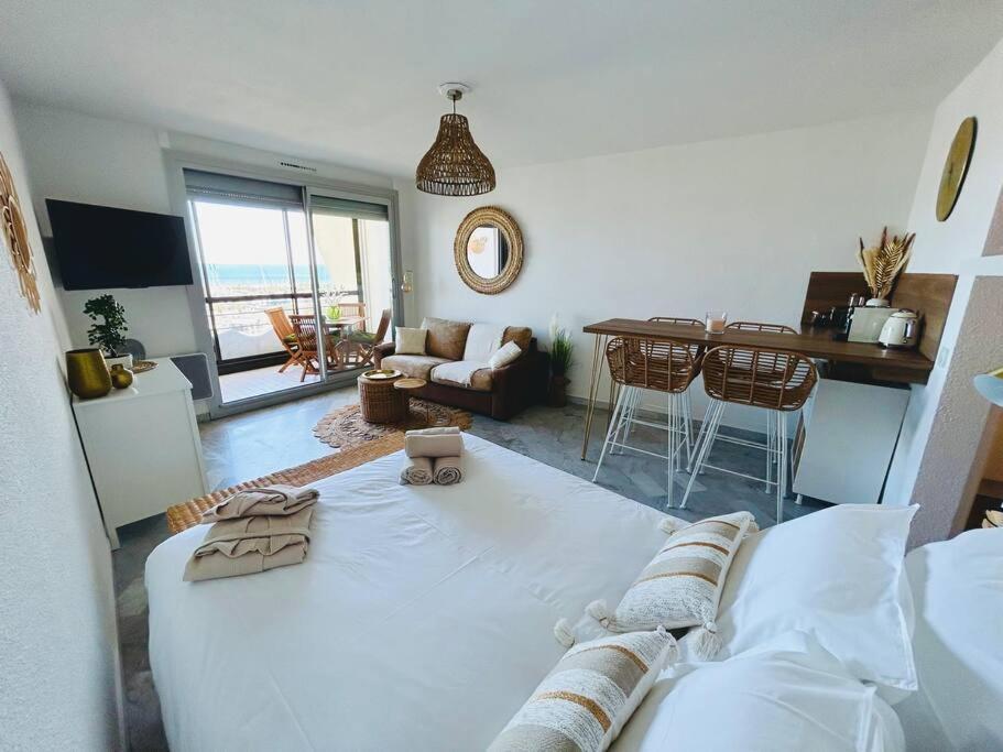 Studio Chic & Cosy Vue Mer, Clim, Parking La Grande Motte Ngoại thất bức ảnh